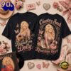 Raised on Dolly Parton Country Soul Rhinestone Heart T Shirt, Viral 3D Music Tee