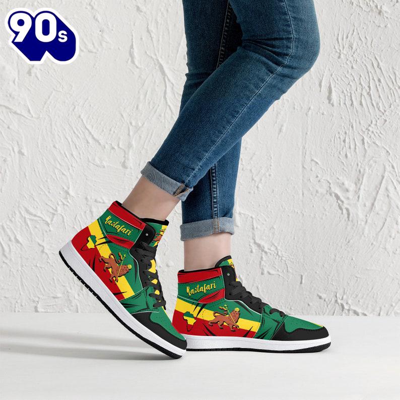 Rastafari Lion Of Judah JD1 Sneakers Custom Country Rastafari Lion Of Judah JD1 Sneakers Custom Country