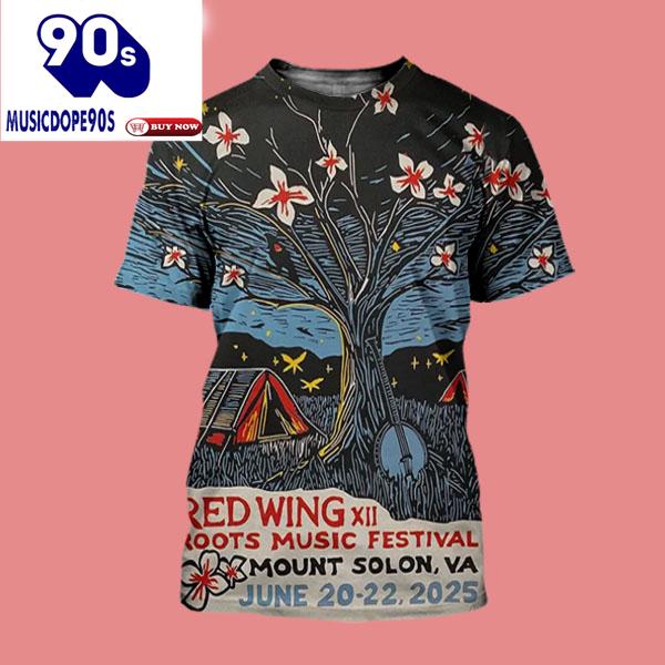 Red Wing XII Roots Music Festival Event In Natural Chimneys Park In Mount Solon Virginia Held On June 20 22 2025 Shirt Red Wing XII Roots Music Festival Event In Natural Chimneys Park In Mount Solon Virginia Held On June 20 22 2025 Shirt