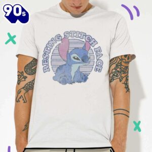 Resting Stitch Face T-Shirt Disney&hellip;
