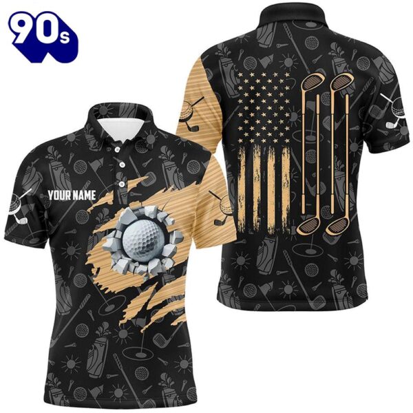 Retro American Flag Crack Golf Balls Custom Men Patriotic    Gift Christmas