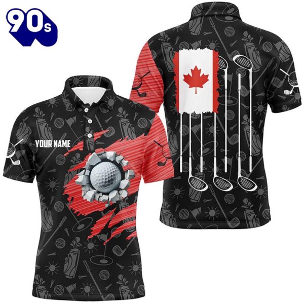 Retro Canada Flag Crack Golf Balls Custom Men Patriotic    Gift Christmas
