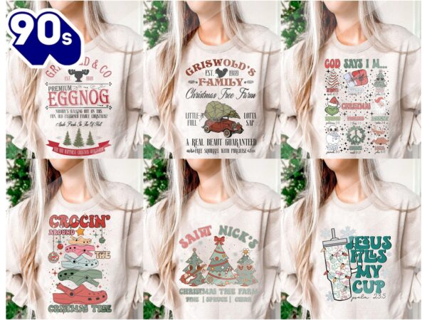 Retro Christmas Sublimation Bundle, Christmas Bundle, Christmas, Christmas Sublimation, Trendy Christmas Shirt