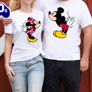 Retro Disney Couple Shirts Mickey…
