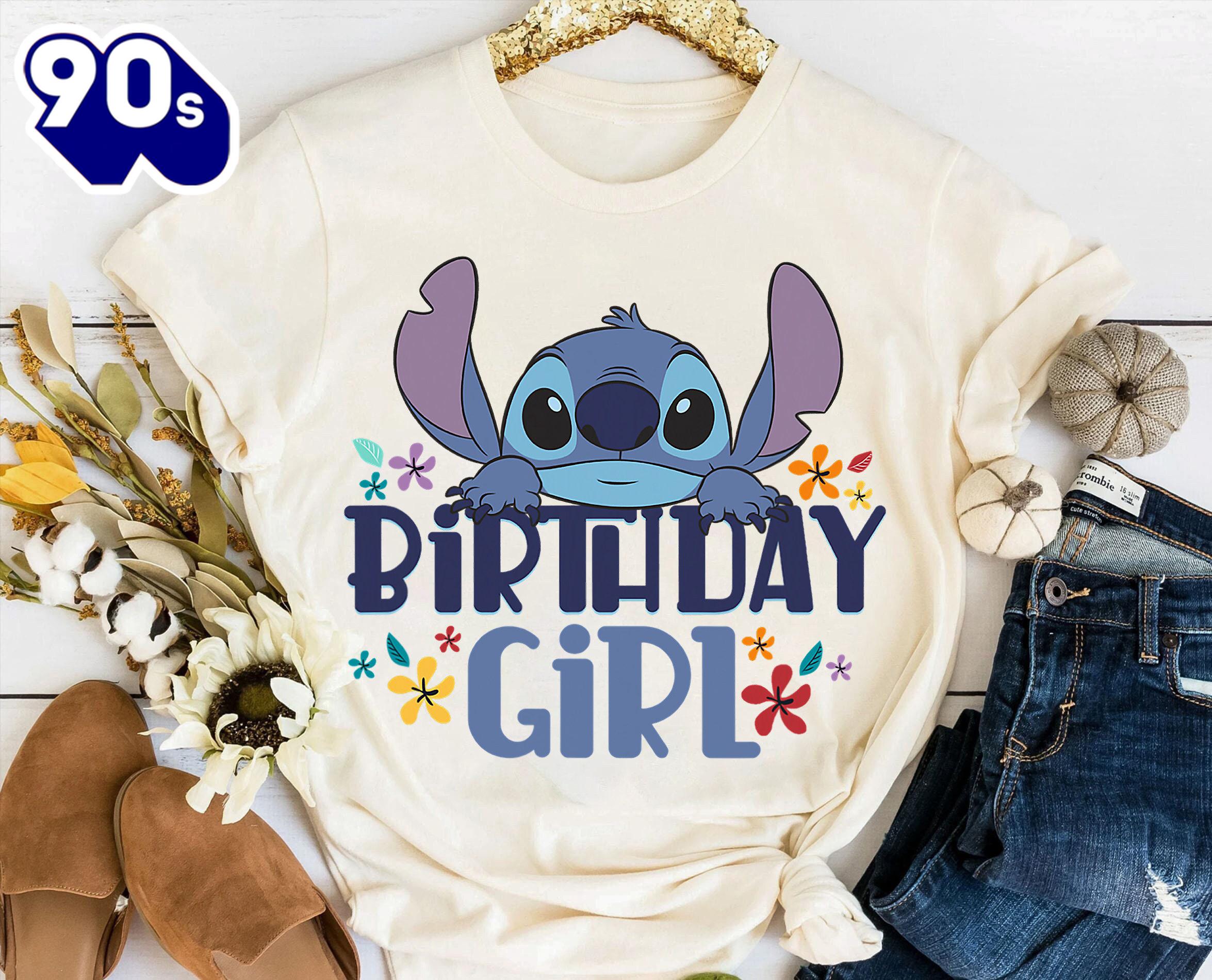 Retro Disney Lilo And Stitch Birthday Girl T-Shirt Lovely Unique Gift Gift Summer Retro Disney Lilo And Stitch Birthday Girl T-Shirt Lovely Unique Gift Gift Summer