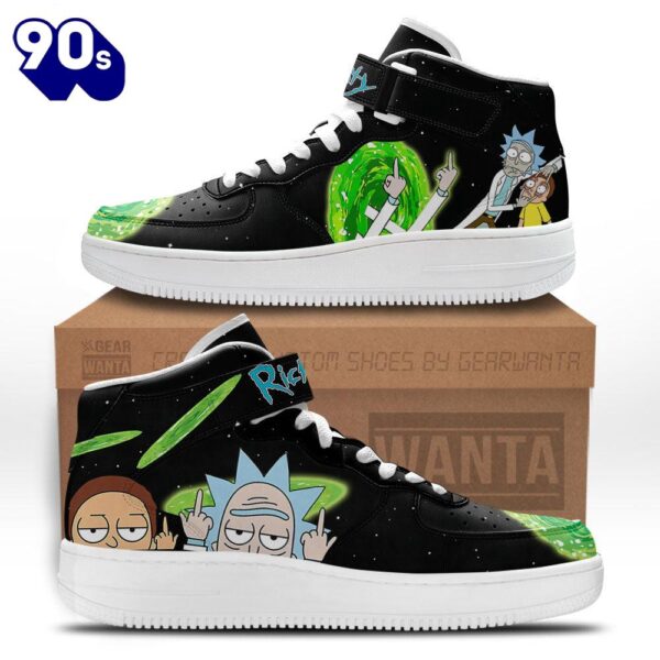 Rick and Morty Custom High Top Air Force Shoes For Fans