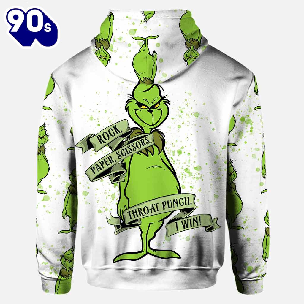 Rock Paper Scissors I Win - Personalized Grinch Hoodie and Leggings set Rock Paper Scissors I Win - Personalized Grinch Hoodie and Leggings set