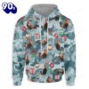Rooster Christmas Hoodie All Over Print  , Pet Christmas 3d Shirt