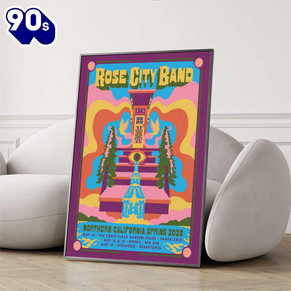 Rose City Band Northern California Spring 2026 Tour Poster Rose City Band Northern California Spring 2026 Tour Poster