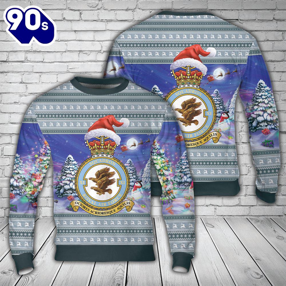 Royal Air Force No. 11 Squadron RAF Eurofighter Typhoon FGR.4 Christmas AOP Sweater Royal Air Force No. 11 Squadron RAF Eurofighter Typhoon FGR.4 Christmas AOP Sweater