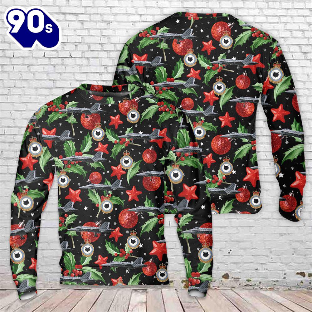 Royal Canadian Air Force 441 Tactical Fighter Squadron McDonnell Douglas CF-18 Hornet Christmas Sweater Royal Canadian Air Force 441 Tactical Fighter Squadron McDonnell Douglas CF-18 Hornet Christmas Sweater