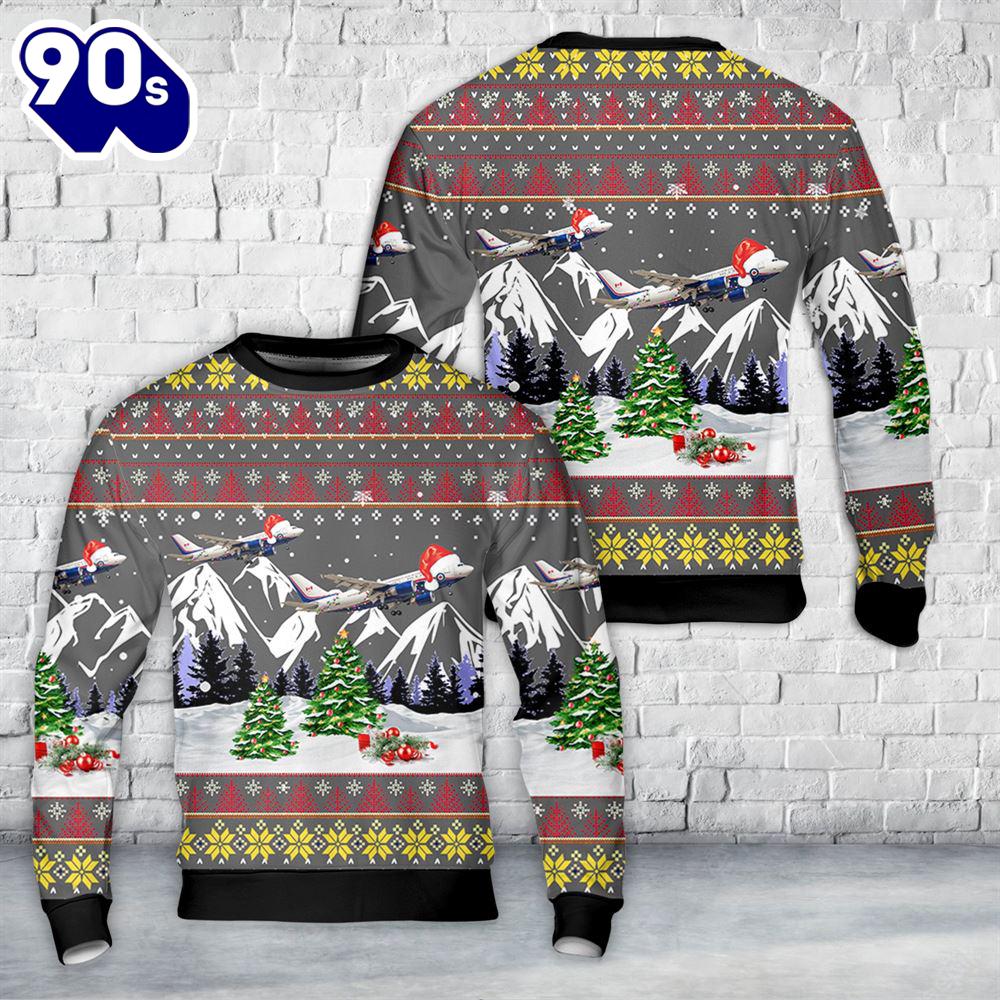 Royal Canadian Air Force Airbus 330 Christmas Sweater Royal Canadian Air Force Airbus 330 Christmas Sweater