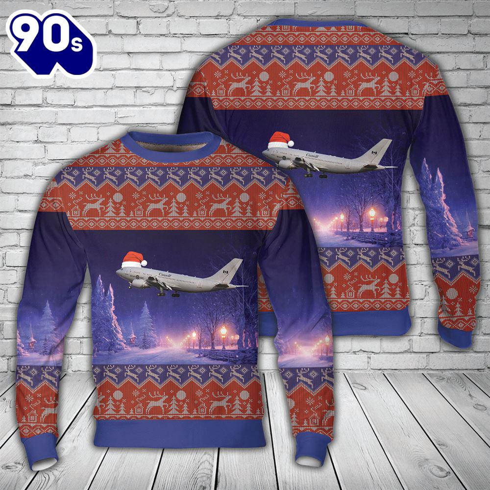 Royal Canadian Air Force Airbus CC-150 Polaris (A310-304(F)) Christmas Sweater Royal Canadian Air Force Airbus CC-150 Polaris (A310-304(F)) Christmas Sweater