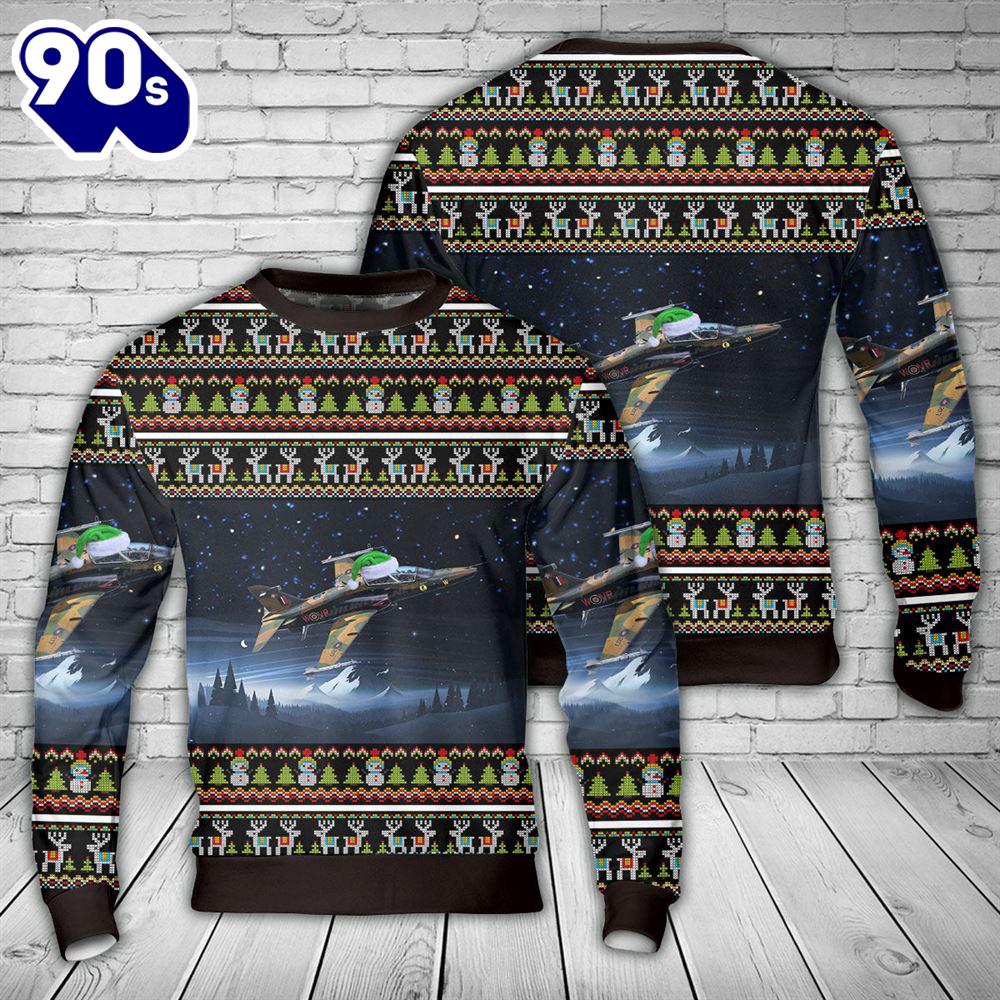 Royal Canadian Air Force BAE Systems CT-155 Hawk Christmas Sweater Royal Canadian Air Force BAE Systems CT-155 Hawk Christmas Sweater