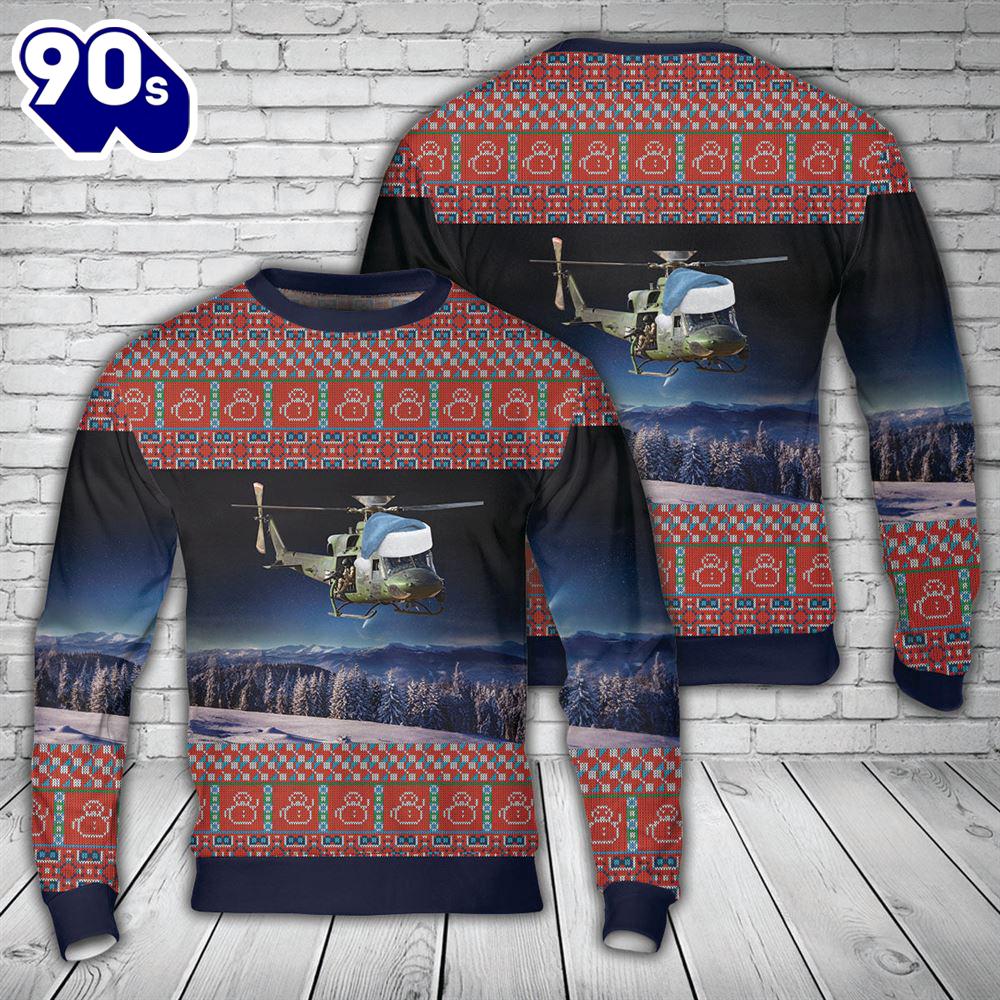Royal Canadian Air Force Bell CH-146 Griffon (412CF) Christmas Sweater Royal Canadian Air Force Bell CH-146 Griffon (412CF) Christmas Sweater