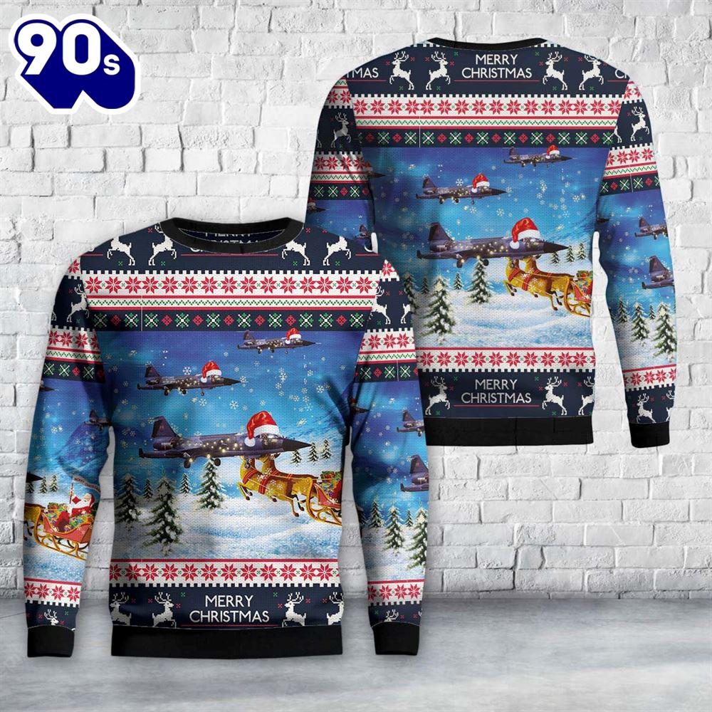 Royal Canadian Air Force Lockheed (Canadair) CF-104 Starfighter (CL-90) Christmas Sweater Royal Canadian Air Force Lockheed (Canadair) CF-104 Starfighter (CL-90) Christmas Sweater