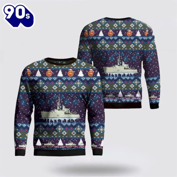 Royal Canadian Navy RCN HMCS Ottawa (DDH 229) St. Laurent Class Destroyer Christmas Sweater 3D – Christmas Sweater Gift For Military Personnel