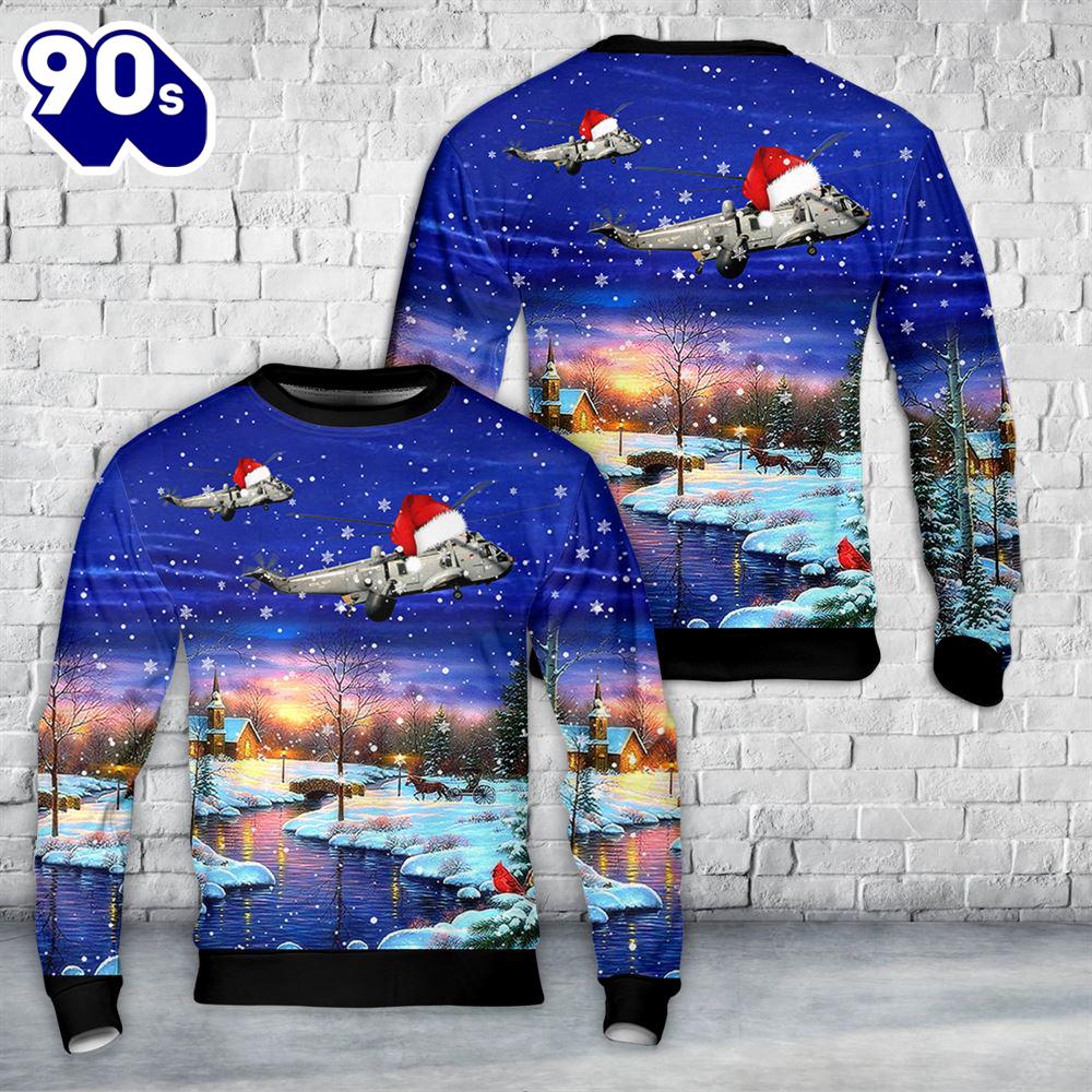 Royal Navy 849 Squadron Westland Sea King Christmas Sweater Royal Navy 849 Squadron Westland Sea King Christmas Sweater