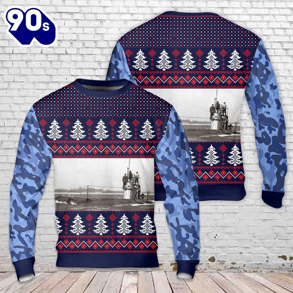 Royal Navy A-class submarine (1903) Christmas Sweater Royal Navy A-class submarine (1903) Christmas Sweater