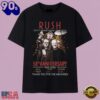 Rush Fifty Something Tour 2026 58th Anniversary Signatures T Shirt, Trending Music 2D Tee