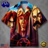 Rush Progressive Portraits Hawaiian Shirt, Music Beach Hawaiian Shirt