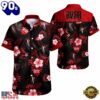 Rush Red Hibiscus Hawaiian Shirt, Music Beach Hawaiian Shirt