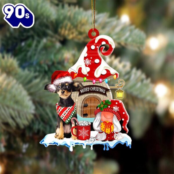 Russkiy-Toy With Mushroom House Christmas Ornament, Gift For Christmas