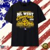 San Diego Padres 2026 NL West Champions Built Different T Shirt, Viral 2D Graphic Tee