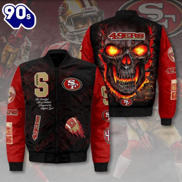 San Francisco 49ers 3D Bomber Jacket For Fans  For Fans