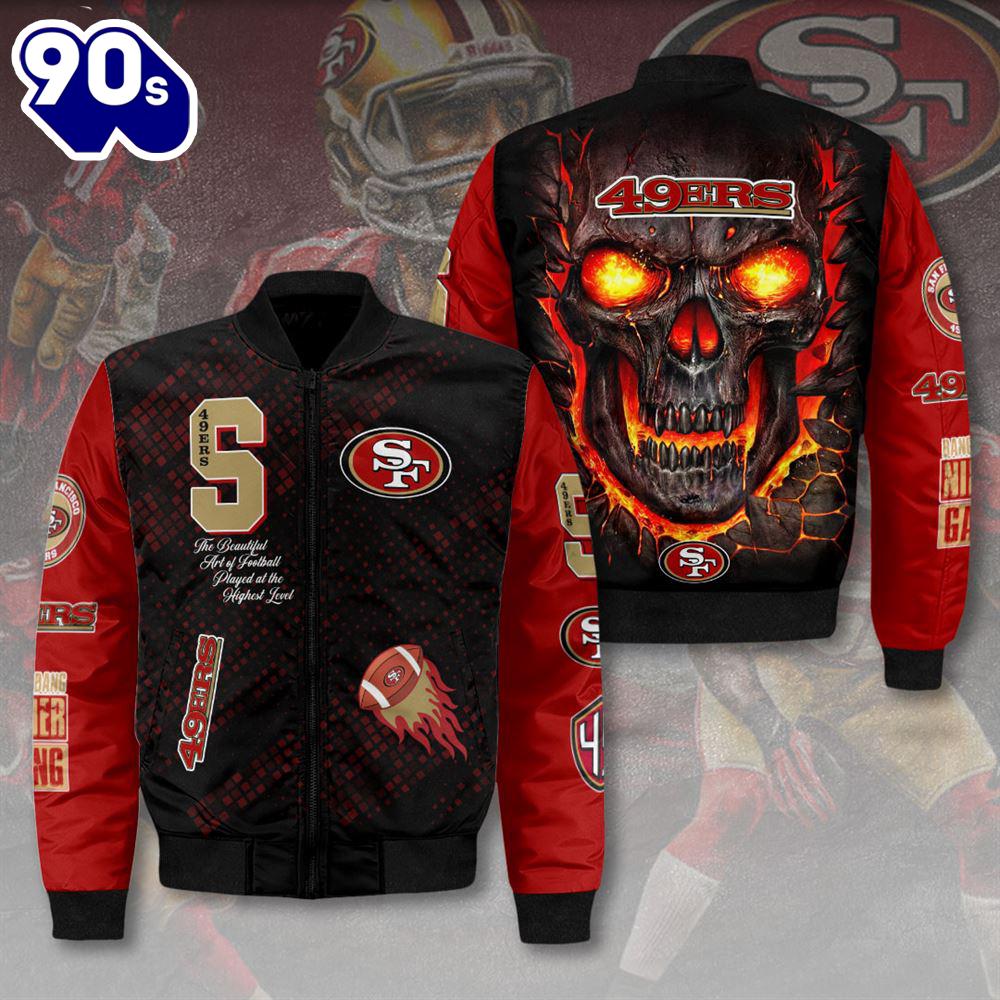 San Francisco 49ers 3D Bomber Jacket For Fans For Fans San Francisco 49ers 3D Bomber Jacket For Fans For Fans