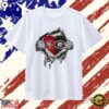 San Francisco 49ers and Georgia Bulldogs heart logo T Shirt, Viral 2D Graphic Tee