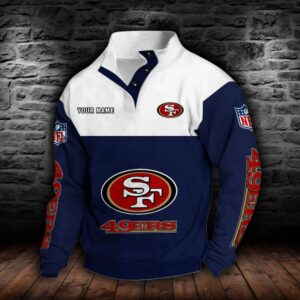 San Francisco 49ers Double Breasted Stand Collar Hoodie