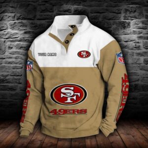San Francisco 49ers Double Breasted Stand Collar Hoodie