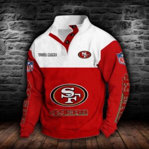 San Francisco 49ers Double Breasted Stand Collar Hoodie