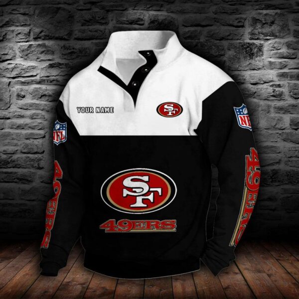 San Francisco 49ers Double Breasted Stand Collar Hoodie