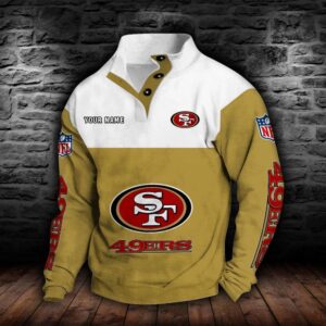 San Francisco 49ers Double Breasted Stand Collar Hoodie