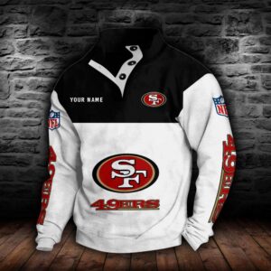 San Francisco 49ers Double Breasted Stand Collar Hoodie