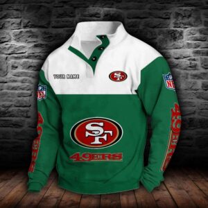San Francisco 49ers Double Breasted Stand Collar Hoodie