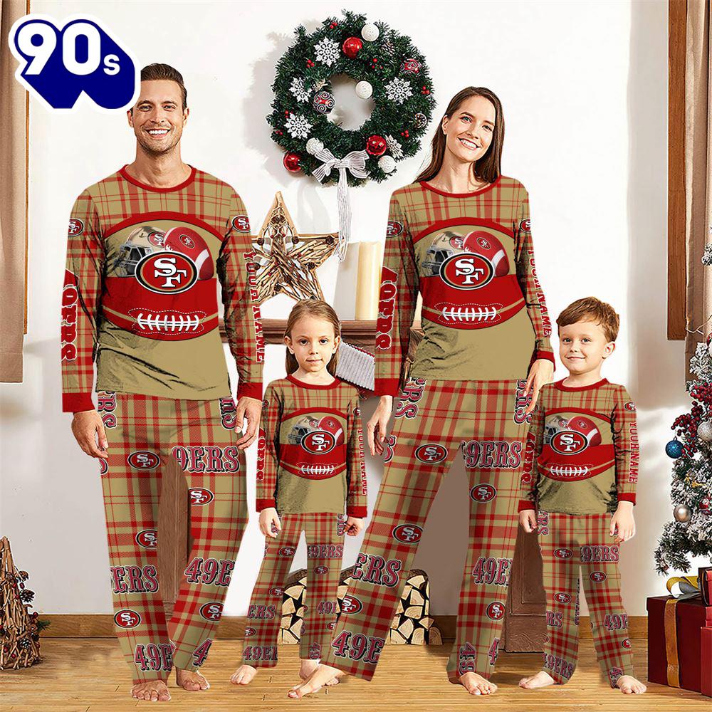 NFL Family Pajama Set, San Francisco 49ers NFL Custom Your Name Football Team Pajamas NFL Family Pajama Set, San Francisco 49ers NFL Custom Your Name Football Team Pajamas