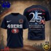 San Francisco 49ers NFL Honoring 25 Years Remembering September 11 T Shirt, NFL Trending Shirt
