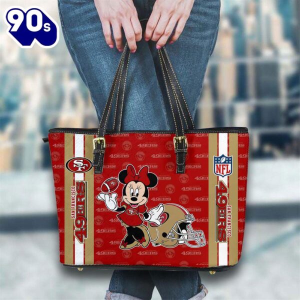 San Francisco 49ers NFL Minnie Women Leather Tote Bag