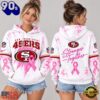 San Francisco 49ers NFL Pink Ribbon Stronger Together Breast Cancer Awareness Hoodie, NFL Trending Shirt