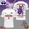 San Francisco 49ers NFL Prince Purple Reign Football All Over Print T-Shirt
