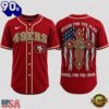 San Francisco 49ers NFL Stand For The Flag Kneel For The Cross Baseball Jersey Shirt , Trending NFL Jersey