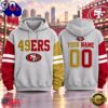 San Francisco 49ers NFL Two Tone Colorblock Varsity Hoodie, NFL Trending Shirt