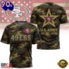 San Francisco 49ers NFL Veterans US Army Camo New Design 3D Shirt , NFL Trending Shirt