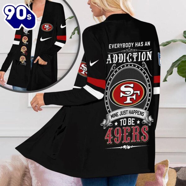 San Francisco 49ers NFL Women’s Patch Pocket Cardigan For Fans