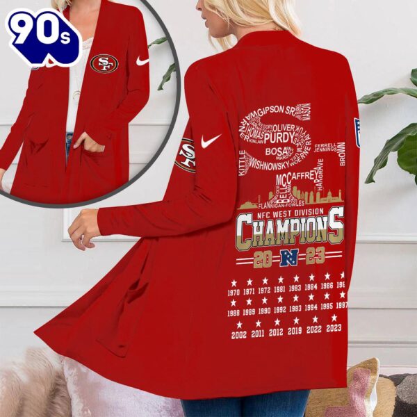 San Francisco 49ers Women’s Patch Pocket Cardigan For Fans