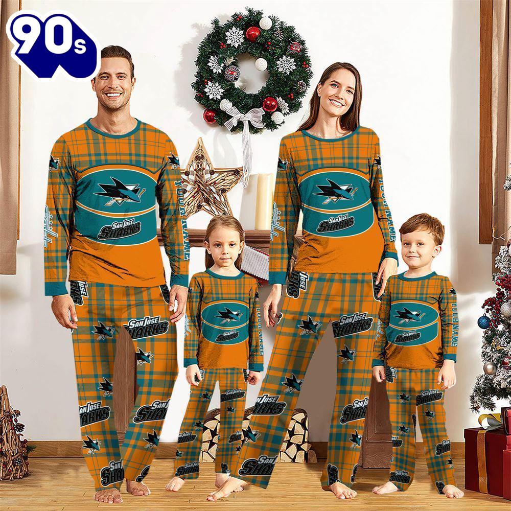 NCAA Family Pajama Sets San Jose Sharks Pajamas Personalized Your Name NCAA Family Pajama Sets San Jose Sharks Pajamas Personalized Your Name