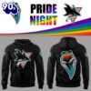 San Jose Sharks Pride Night LGBTQ Rainbow Limited Edition Hockey Hoodie